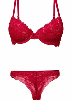Schalen-BH +String aus zarter Spitze (2-tlg.Set)|bonprix Sale