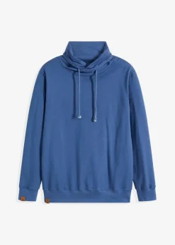 Schalkragen-Sweatshirt aus reiner Bio-Baumwolle|bonprix Discount