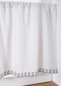 bonprix Scheibengardinen|Scheibengardine aus Bio Baumwolle weiß/grau