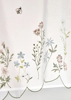 Scheibengardine mit Blumen Stickerei|bonprix Outlet