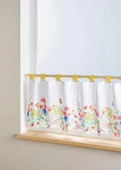 Scheibengardine mit Blumen Druck|bonprix Best