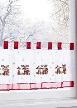 Scheibengardine mit Elch Stickerei|bonprix