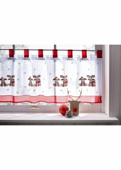 Scheibengardine mit Elch Stickerei|bonprix