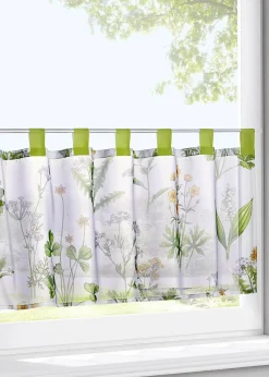 Scheibengardine mit Gräser Druck mit recyceltem Polyester|bonprix Outlet