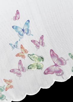 bonprix Scheibengardinen|Scheibengardine mit Schmetterlingsmotiven weiß/bunt