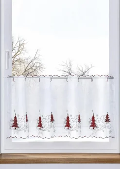 Scheibengardine mit weihnachtlicher Stickerei|bonprix Best