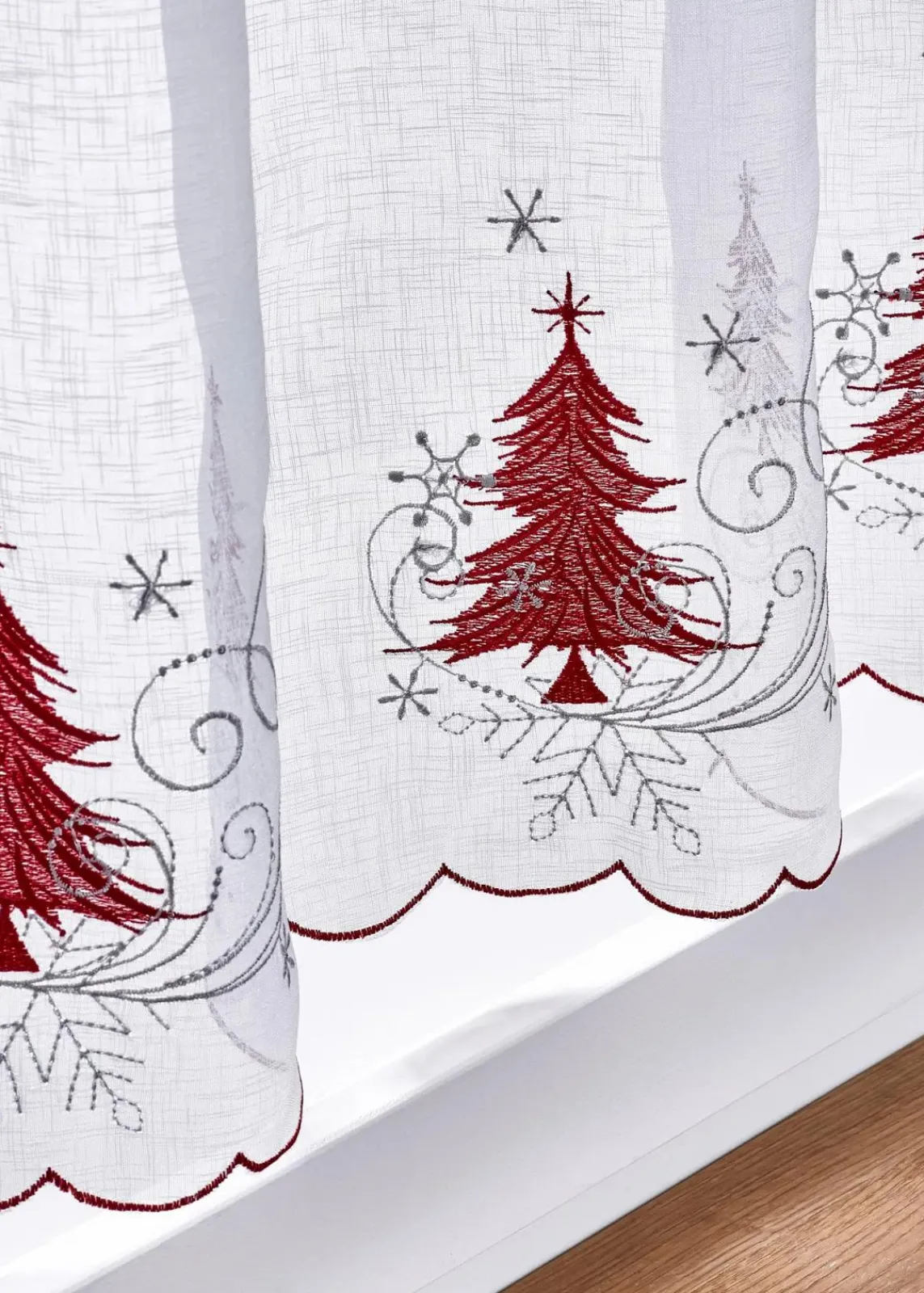 Scheibengardine mit weihnachtlicher Stickerei|bonprix Best