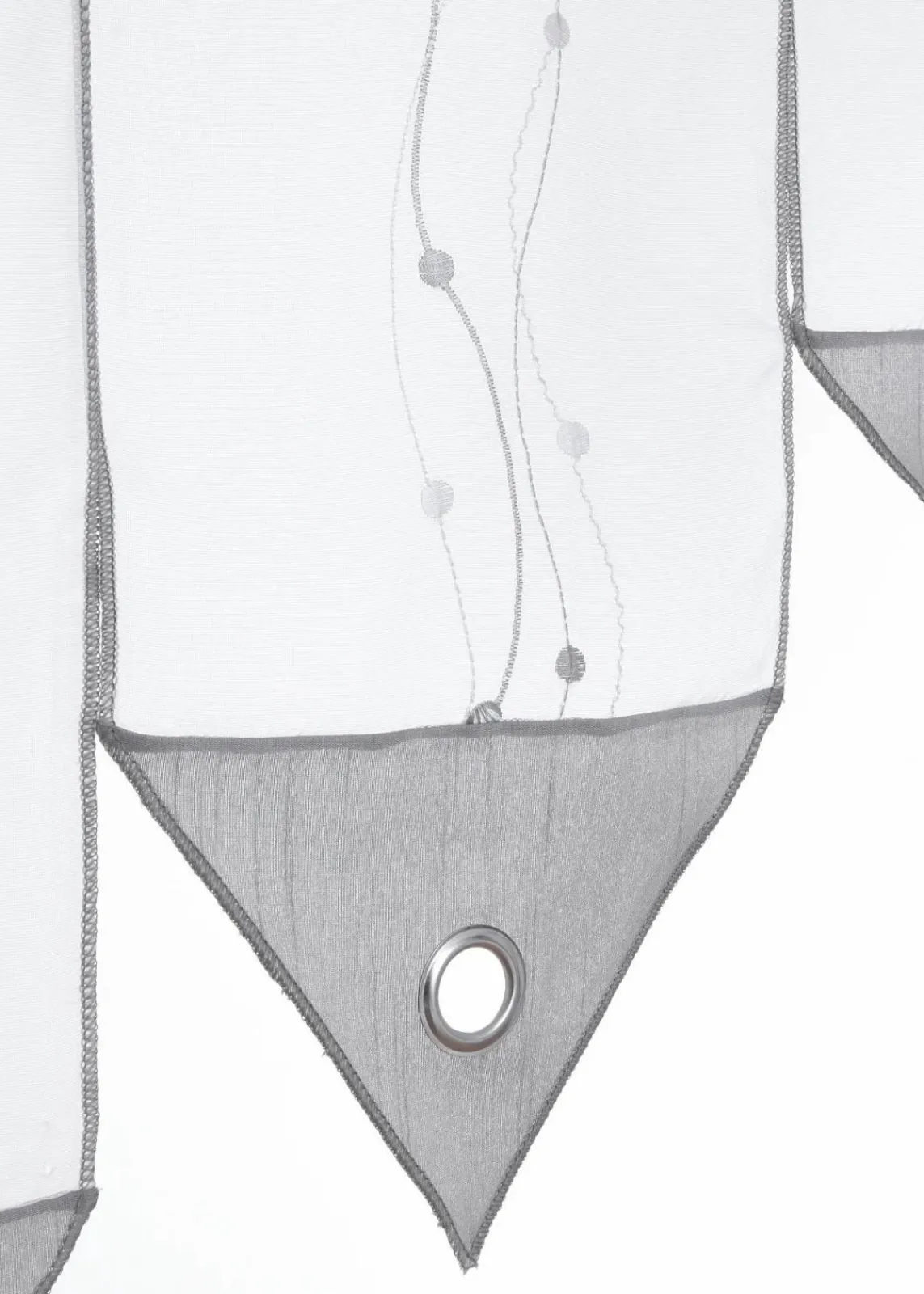 bonprix Scheibengardinen|Scheibenhänger mit Stickerei (1er Pack) weiss/grau