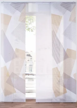 Schiebegardine im Set bedruckt und einfarbig|bonprix Outlet