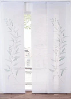 Schiebegardine im Set bedruckt und einfarbig|bonprix Online