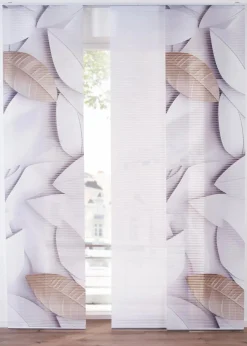 bonprix Schiebegardinen|Schiebegardine im Set bedruckt und einfarbig weiß/natur