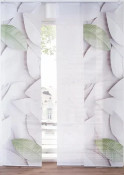 Schiebegardine im Set bedruckt und einfarbig|bonprix