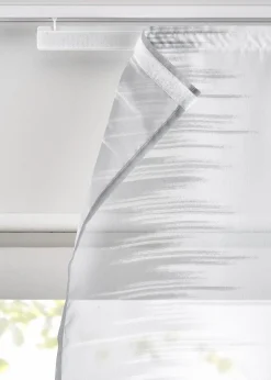 bonprix Schiebegardinen|Schiebegardine mit Druck mit recyceltem Polyester (2er Pack) grau/sand