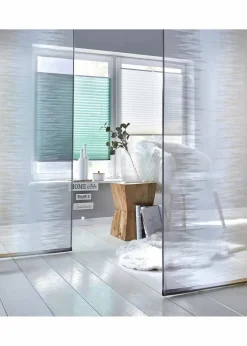 bonprix Schiebegardinen|Schiebegardine mit Druck mit recyceltem Polyester (2er Pack) grau/sand