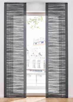 bonprix Schiebegardinen|Schiebegardine mit Querstreifen (1er Pack) anthrazit