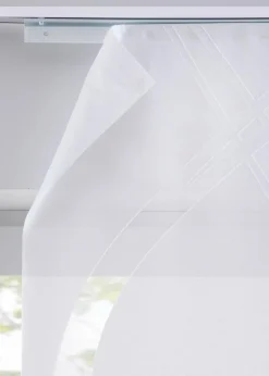 bonprix Schiebegardinen|Schiebegardinen Set mit Scherli Musterung wollweiß