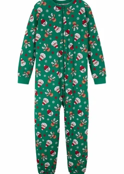 bonprix Jungen·Nachtwäsche|Mädchen·Nachtwäsche|Schlafoverall mit Bio-Baumwolle grün