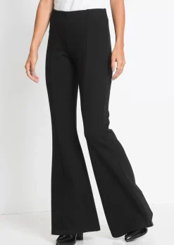 bonprix Bekleidung·Kleider|Hosen|Schlaghose aus Punto di Roma schwarz