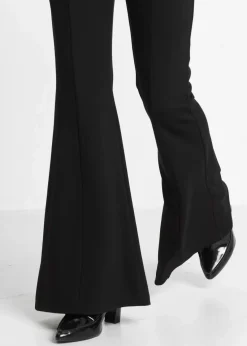 bonprix Bekleidung·Kleider|Hosen|Schlaghose aus Punto di Roma schwarz