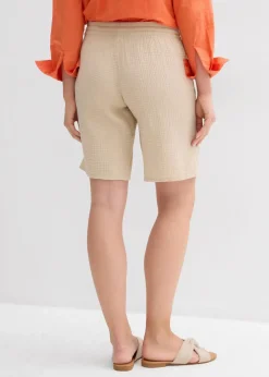 bonprix Bekleidung·Outdoorbekleidung|Bekleidung·Kleider|Schlupf-Bermuda aus Musselin hellsand