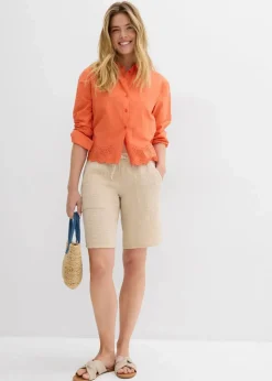 bonprix Bekleidung·Outdoorbekleidung|Bekleidung·Kleider|Schlupf-Bermuda aus Musselin hellsand