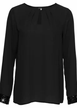 bonprix Bekleidung·Jacken & Mäntel|Blusen & Tuniken|Schlupfbluse schwarz