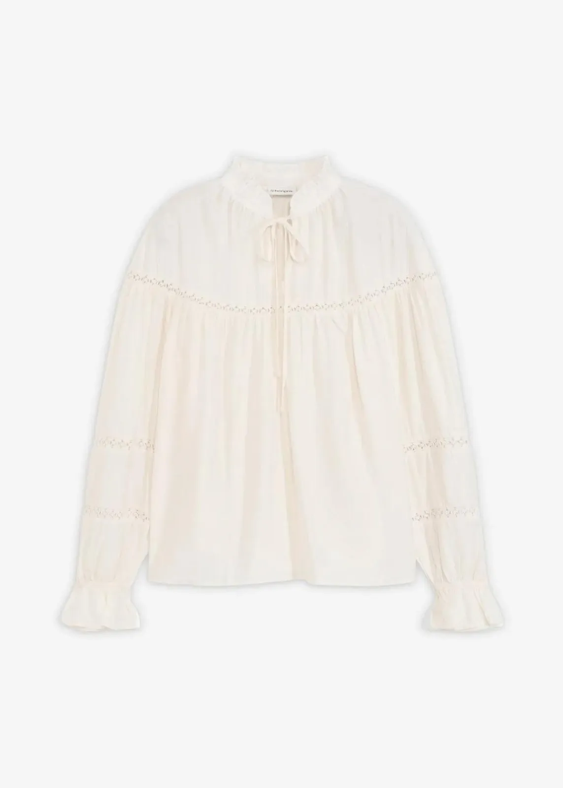 bonprix Blusen & Tuniken|Bekleidung·Jacken & Mäntel|Schlupfbluse aus feinem Viskose-Mix perlweiß