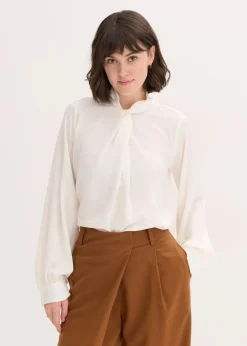 Schlupfbluse aus fließendem Satin|bonprix Online