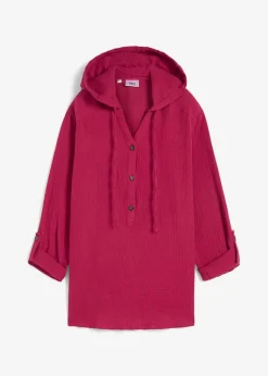 bonprix Bekleidung·Jacken & Mäntel|Blusen & Tuniken|Schlupfbluse aus luftigem Musselin beerenrot