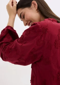 bonprix Bekleidung·Jacken & Mäntel|Blusen & Tuniken|Schlupfbluse aus reiner Baumwolle pflaumenrot