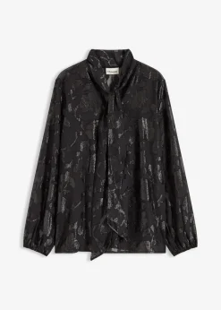 bonprix Bekleidung·Jacken & Mäntel|Festliche Mode|Schlupfbluse mit Stickerei schwarz