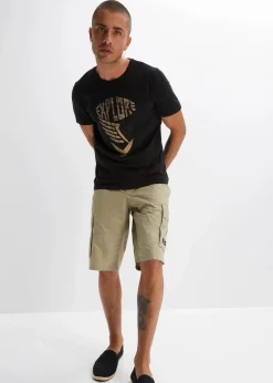 bonprix Große Größen|Shorts|Schlupf-Cargo-Bermuda, Regular Fit new khaki