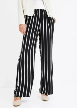 bonprix Bekleidung·Kleider|Hosen|Schlupfhose schwarz/weiß gestreift