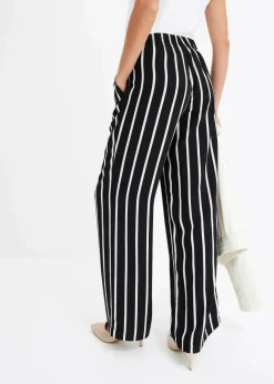 bonprix Bekleidung·Kleider|Hosen|Schlupfhose schwarz/weiß gestreift