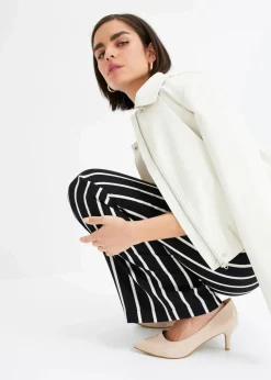 bonprix Bekleidung·Kleider|Hosen|Schlupfhose schwarz/weiß gestreift