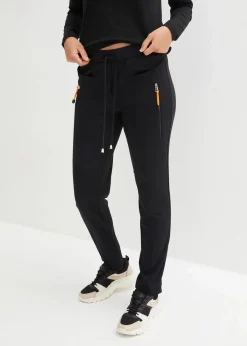 bonprix Bekleidung·Kleider|Hosen|Schlupfhose aus bequemen Punto di Roma schwarz