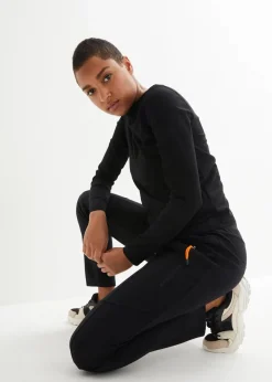 bonprix Bekleidung·Kleider|Hosen|Schlupfhose aus bequemen Punto di Roma schwarz