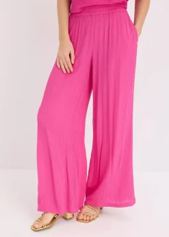 bonprix Bekleidung·Kleider|Hosen|Schlupfhose aus fließender Viskose fuchsia