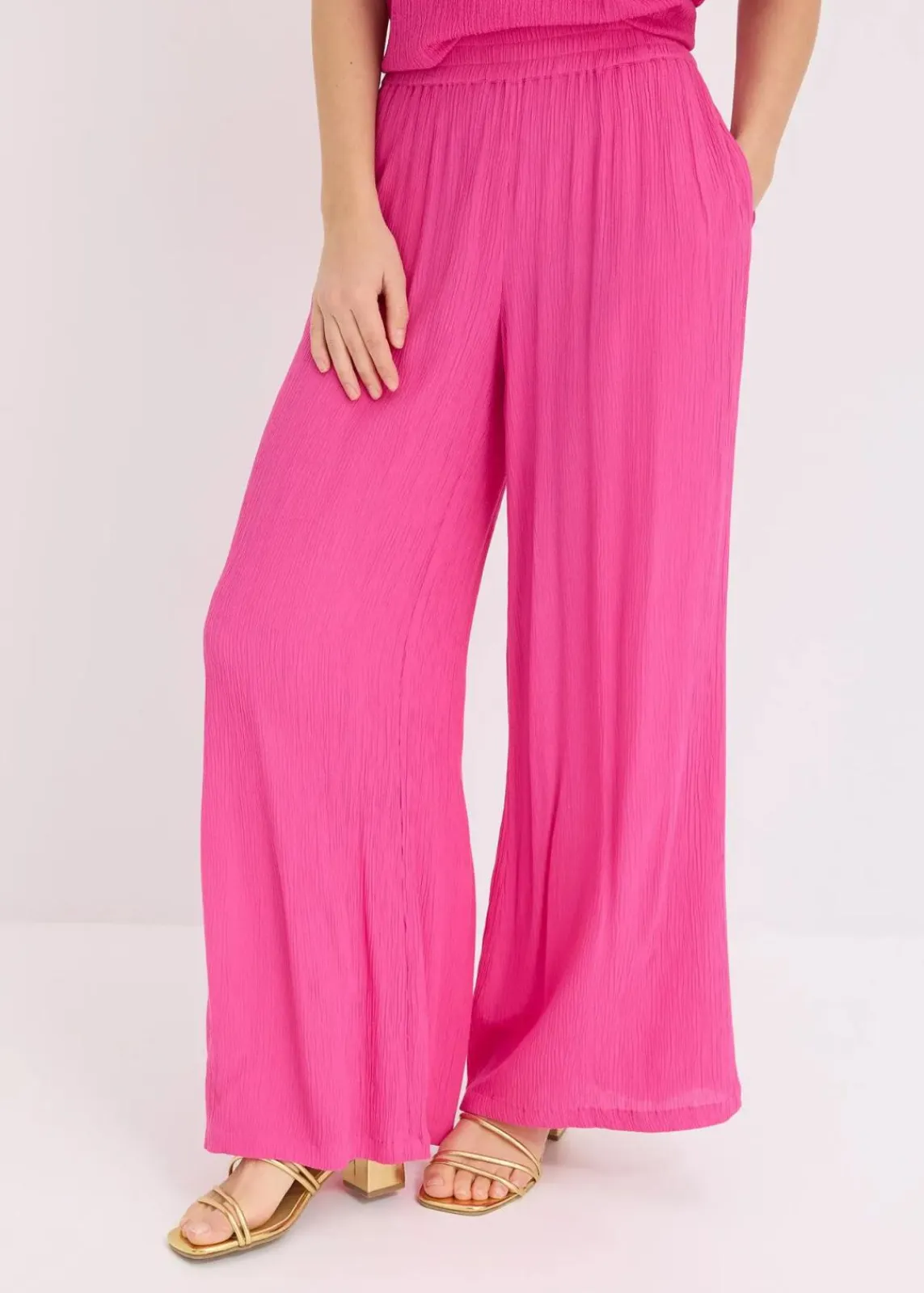 bonprix Bekleidung·Kleider|Hosen|Schlupfhose aus fließender Viskose fuchsia