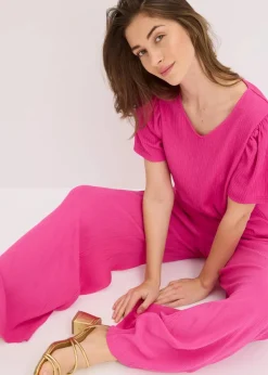 bonprix Bekleidung·Kleider|Hosen|Schlupfhose aus fließender Viskose fuchsia