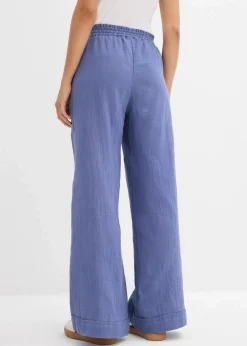 bonprix Zweiteiler & Sets|Hosen|Schlupfhose aus luftigem Musselin jeansblau