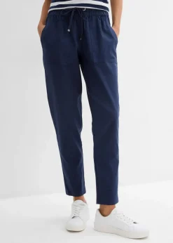 Schlupfhose aus luftigem Leinen-Mix|bonprix Discount