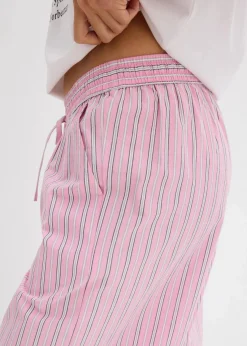 bonprix Bekleidung·Kleider|Hosen|Schlupfhose aus reiner Baumwolle rosa/weiß gestreift