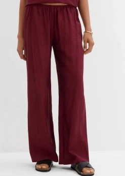 Schlupfhose aus strukturiertem Viskose-Mix|bonprix Clearance