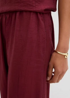 Schlupfhose aus strukturiertem Viskose-Mix|bonprix Clearance