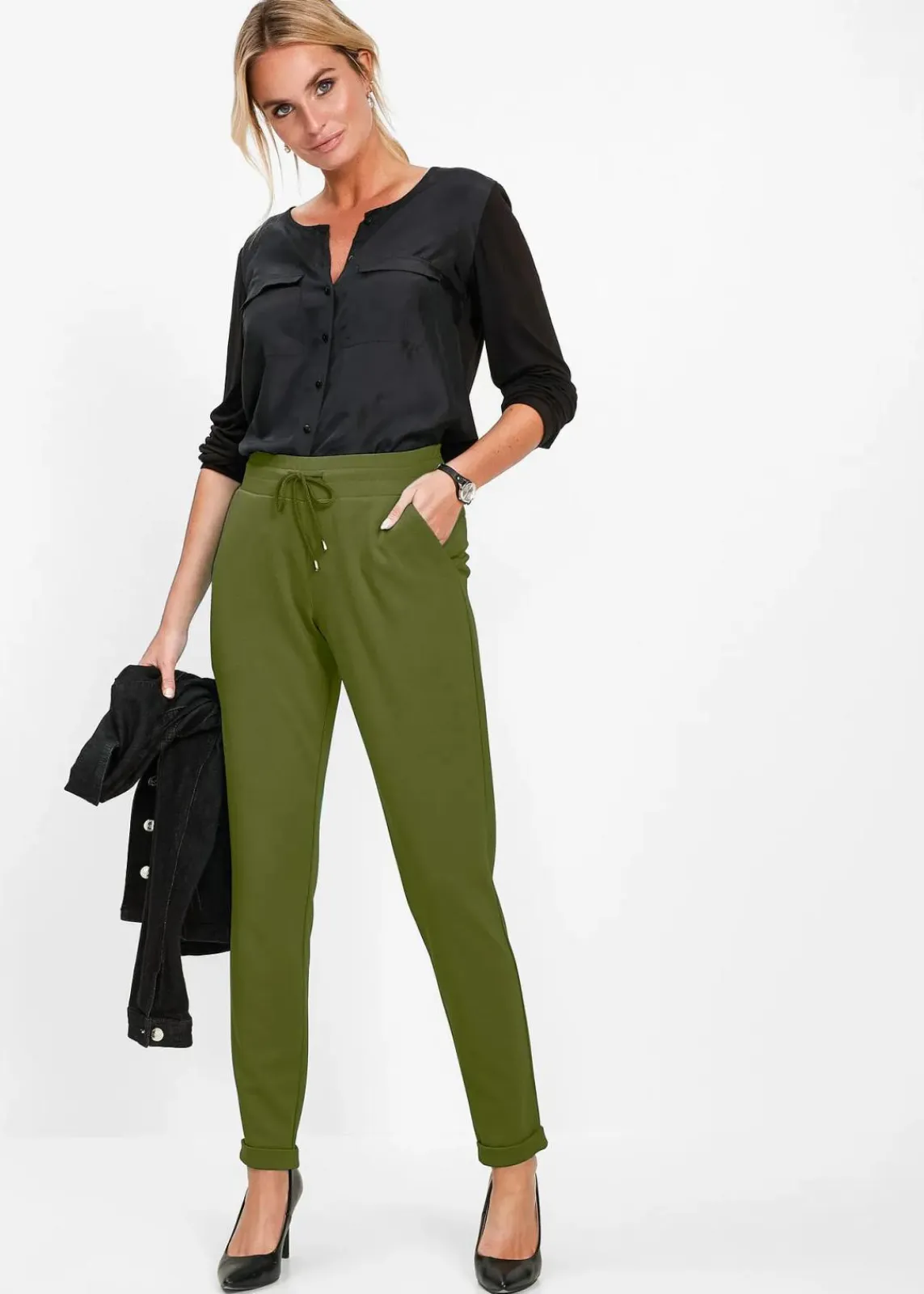 Schlupfhose aus Viskose-Mix|bonprix Clearance