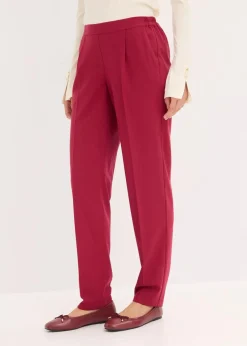 bonprix Hosen|Bekleidung·Kleider|Schlupfhose mit Bügelfalte dunkelrot