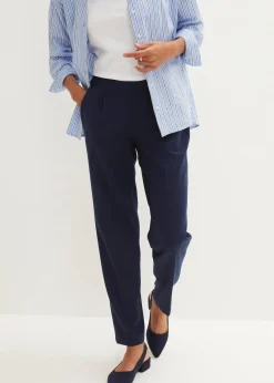 bonprix Bekleidung·Kleider|Hosen|Schlupfhose mit Bügelfalte dunkelblau