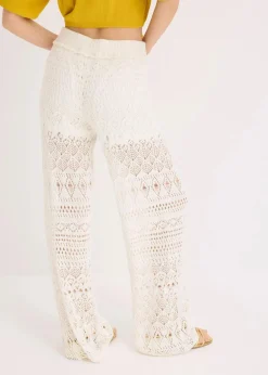 Schlupfhose mit Lochstrickmuster|bonprix New