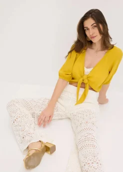 Schlupfhose mit Lochstrickmuster|bonprix New